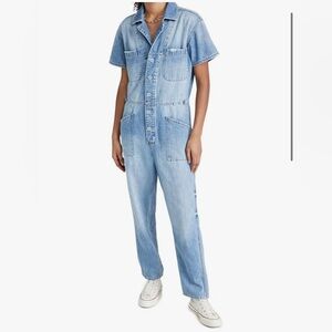 Pistola Grover Denim Jumpsuit sz Medium
